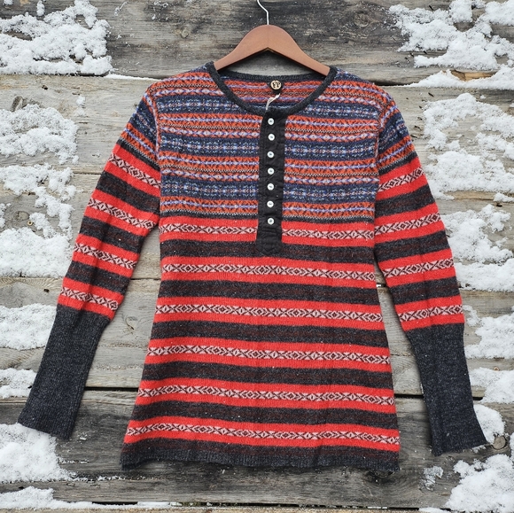 Free People Nordic Striped Henley - Picture 1 of 4